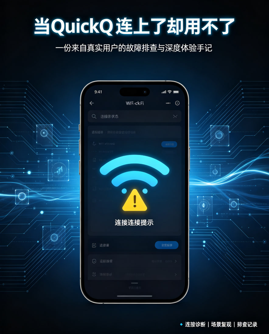 当QuickQ“连上了却用不了”：一份来自真实用户的故障排查与深度体验手记